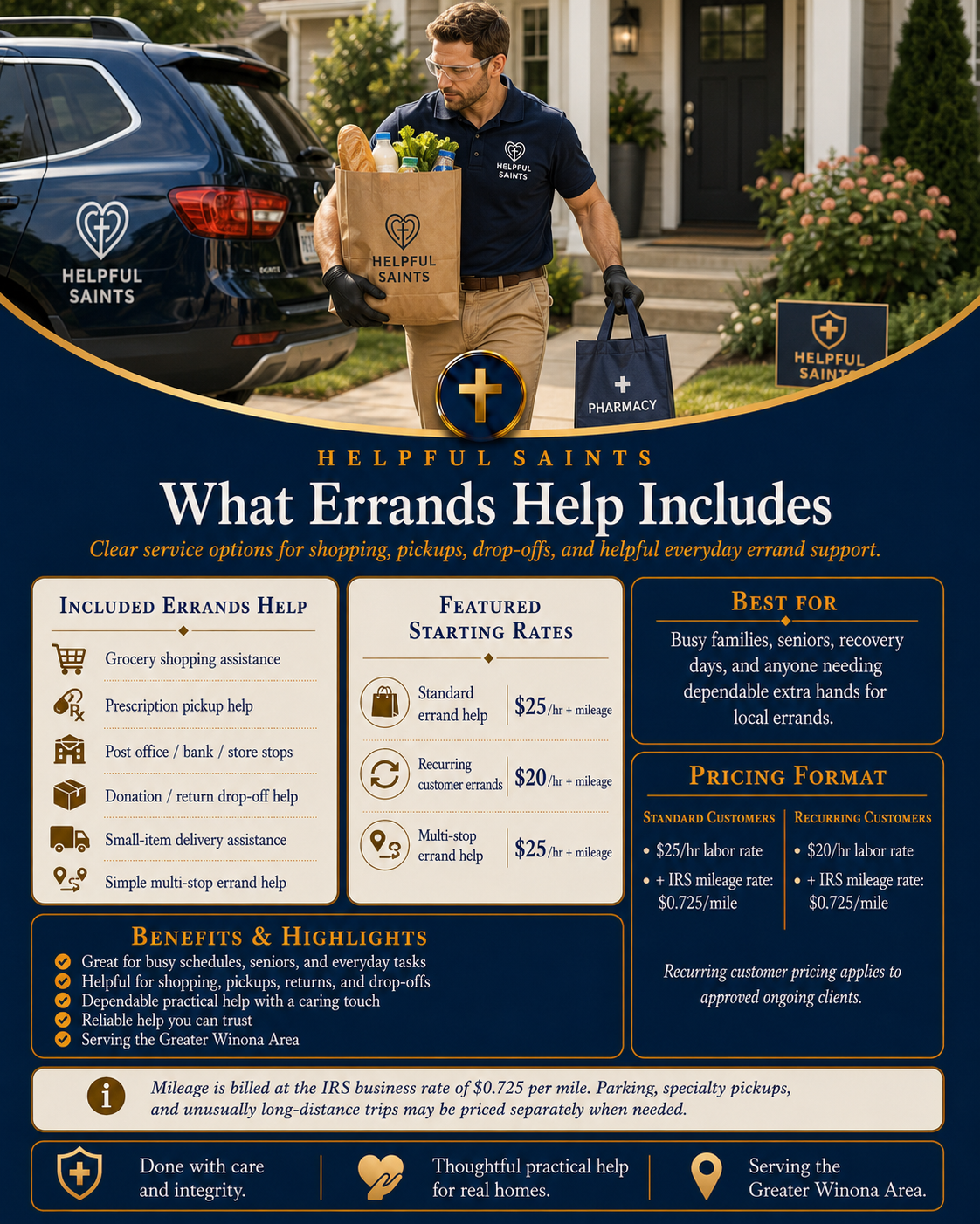 Helpful Saints Winona MN – List of Services and Price Guide – Car Rides 3