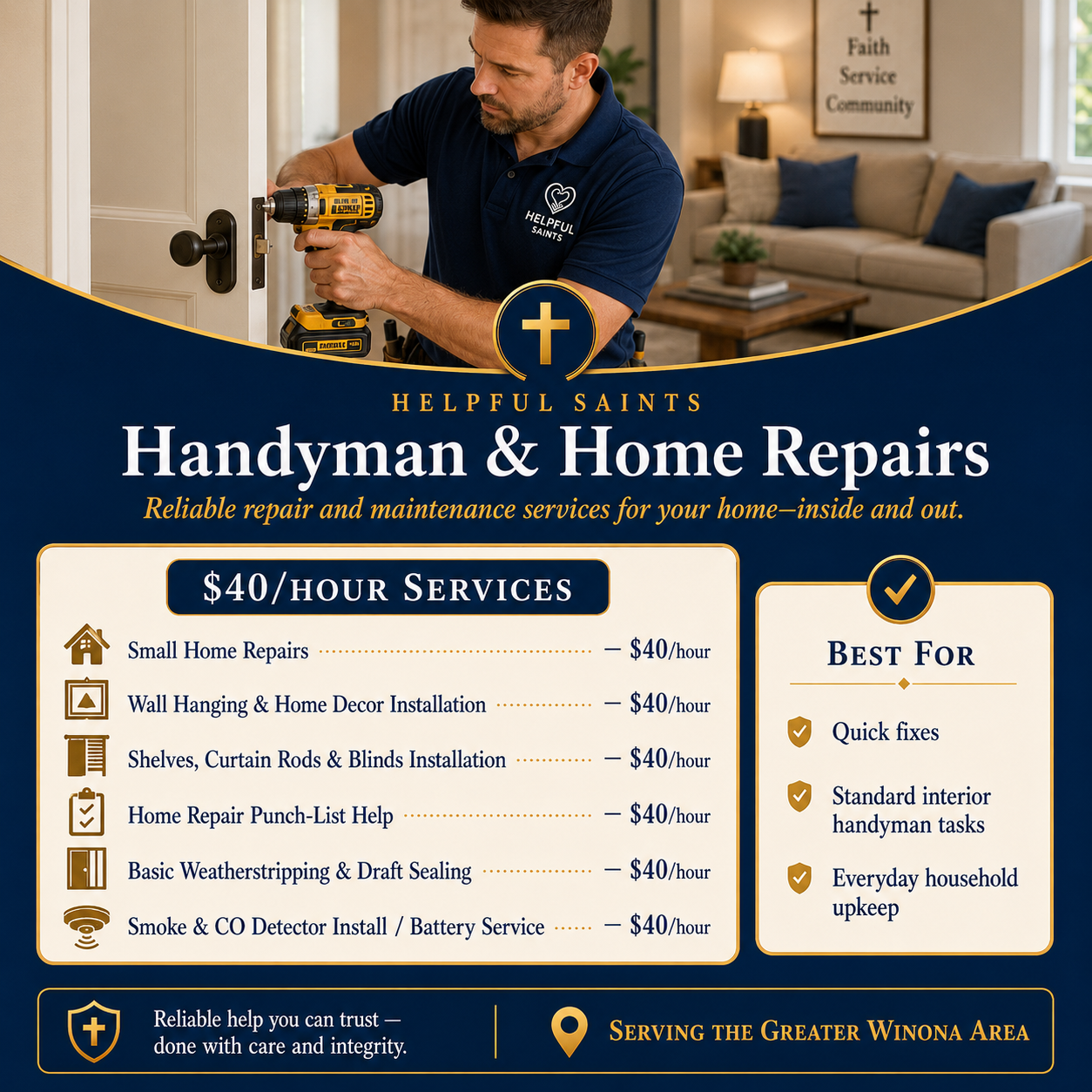 Helpful Saints Winona MN – List of Services and Price Guide – Handy 2
