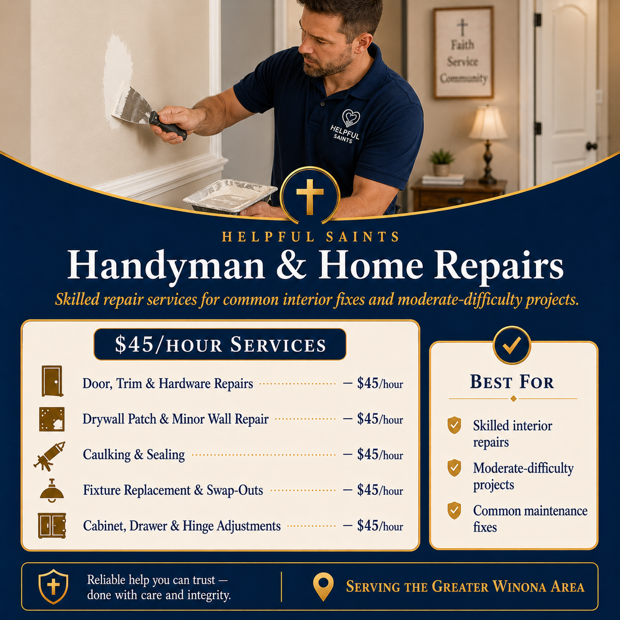 Helpful Saints Winona MN – List of Services and Price Guide – Handy 3