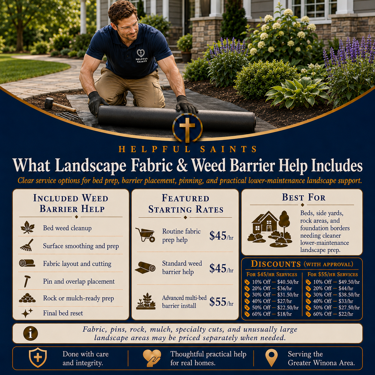 Helpful Saints Winona MN – List of Services and Price Guide – Landscaping 4