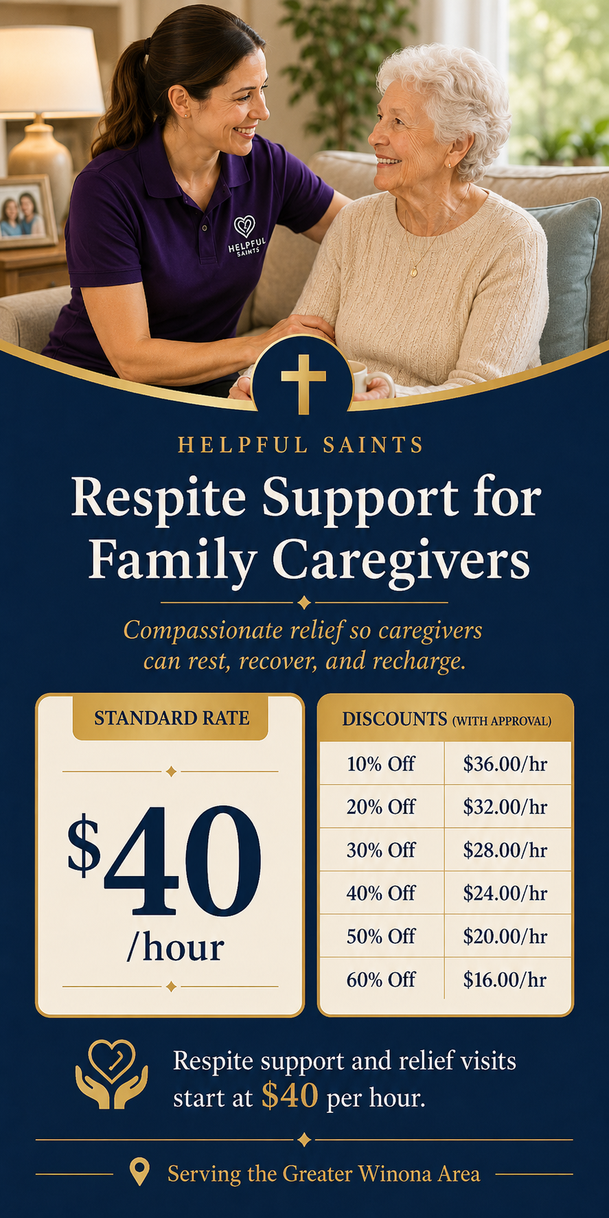 Helpful Saints Winona MN – List of Services and Price Guide – Respite Support 1