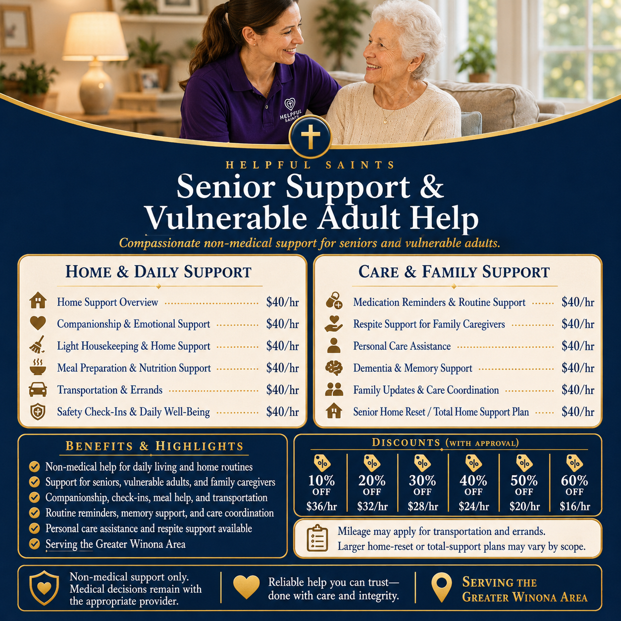 Helpful Saints Winona MN – List of Services and Price Guide – Senior Help Square 1