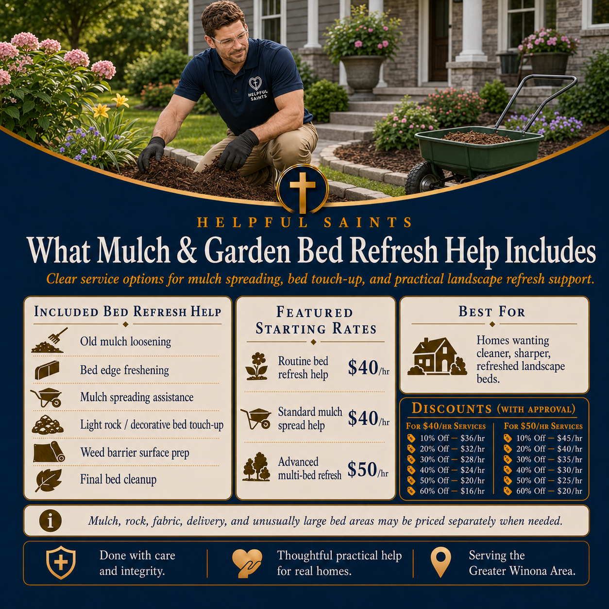 Helpful Saints Winona MN – List of Services and Price Guide – Yard Work ww 1