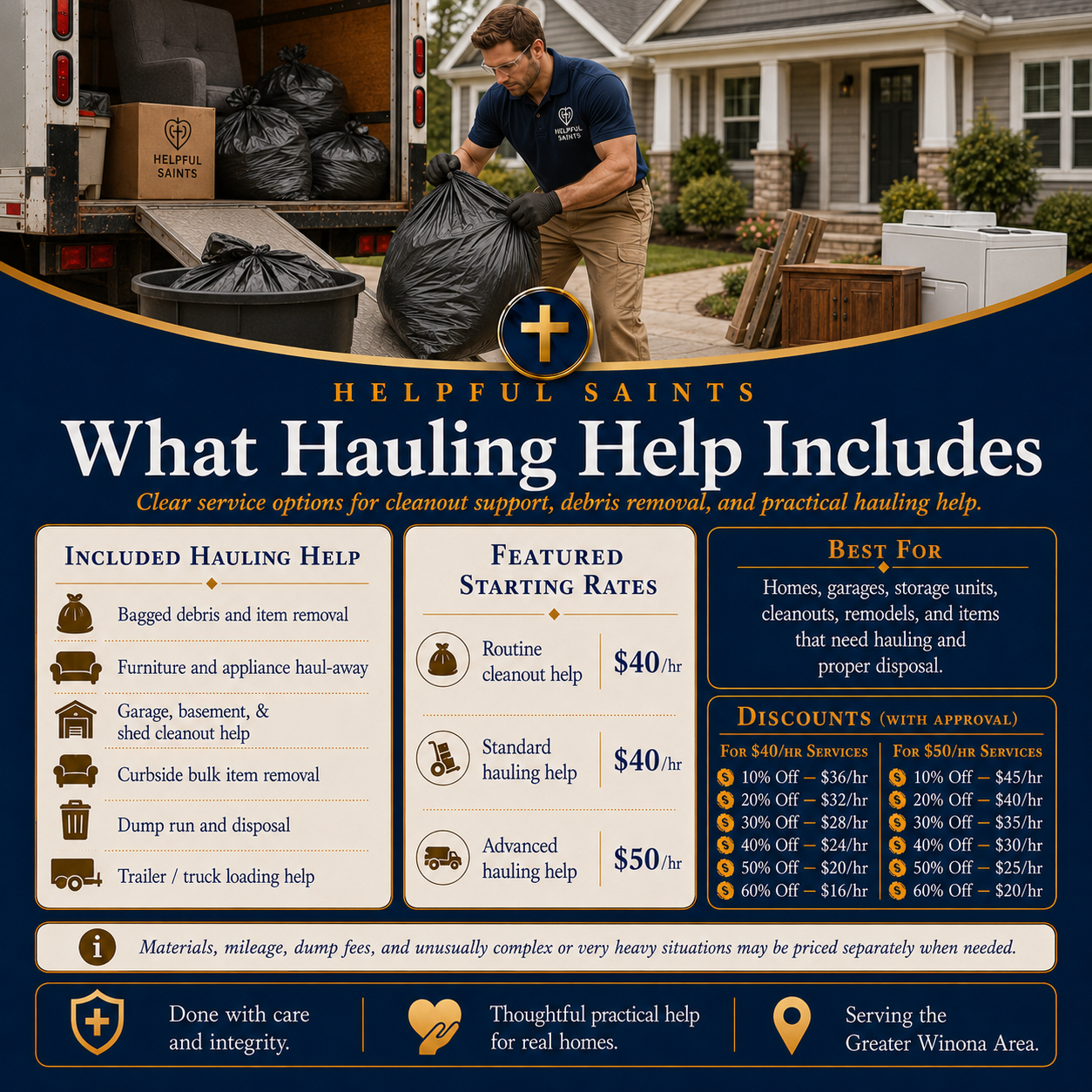 Helpful Saints Winona MN – List of Services and Price Guide – Moving 6