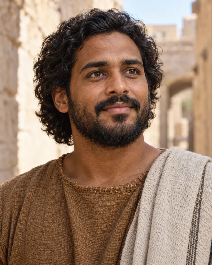 Photorealistic artistic reconstruction of Abednego (Azariah); face and clothing details are uncertain.