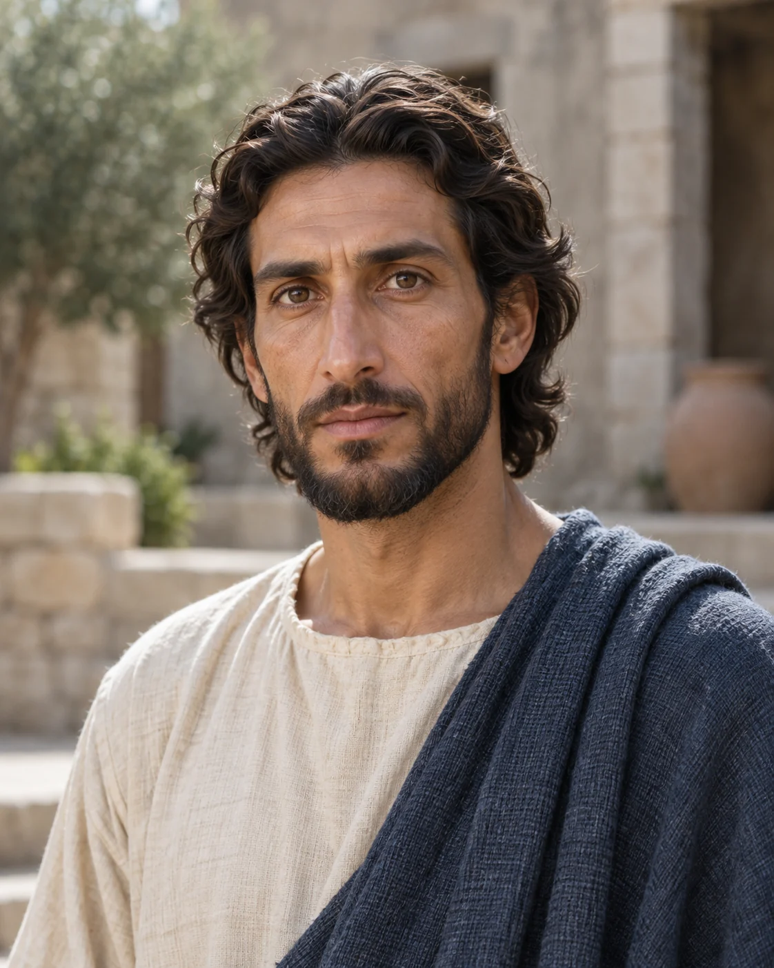 Photorealistic artistic reconstruction of Abijah (king of Judah); exact appearance and garment details are uncertain.