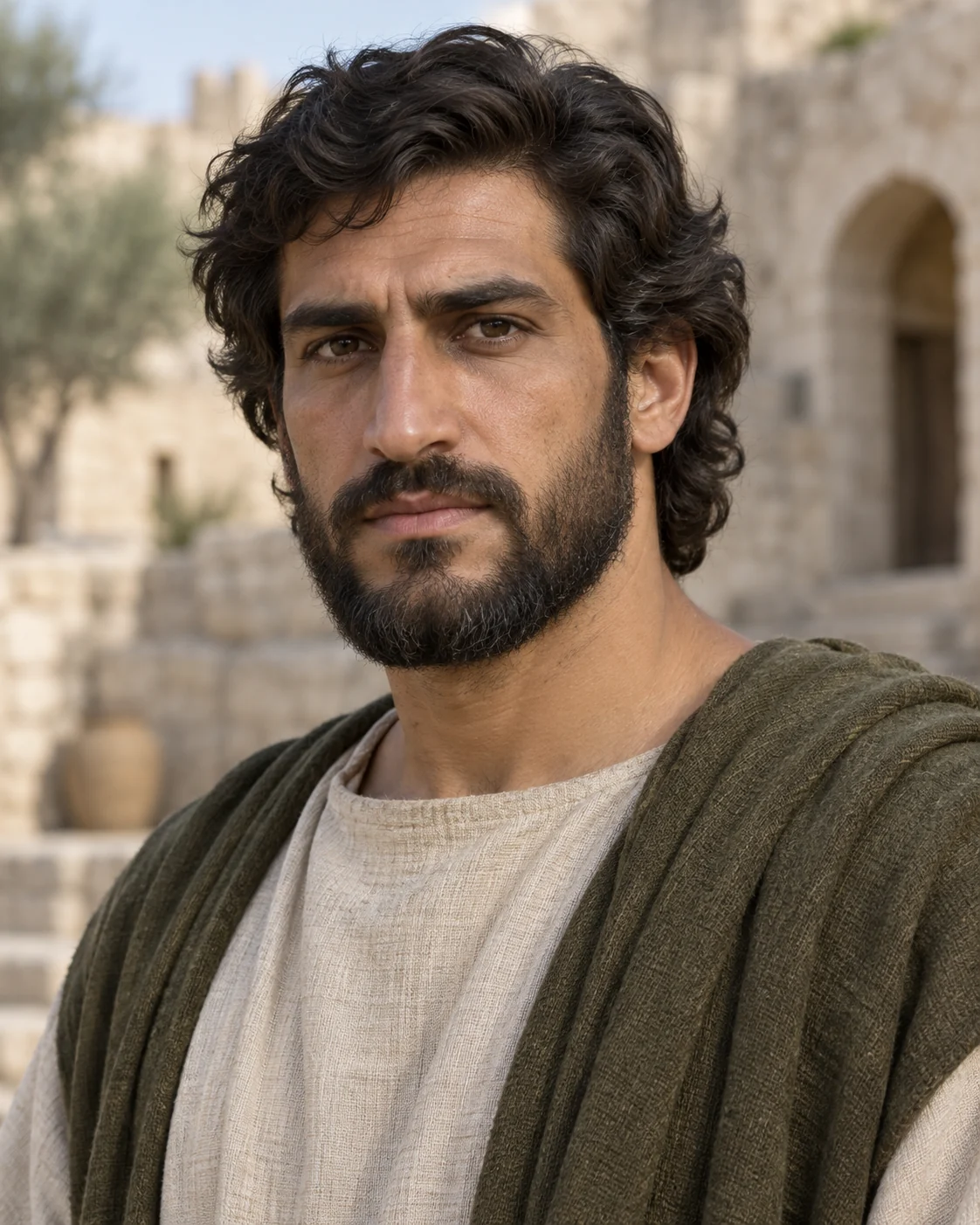 Photorealistic artistic reconstruction of Ahaz; exact appearance and garment details are uncertain.