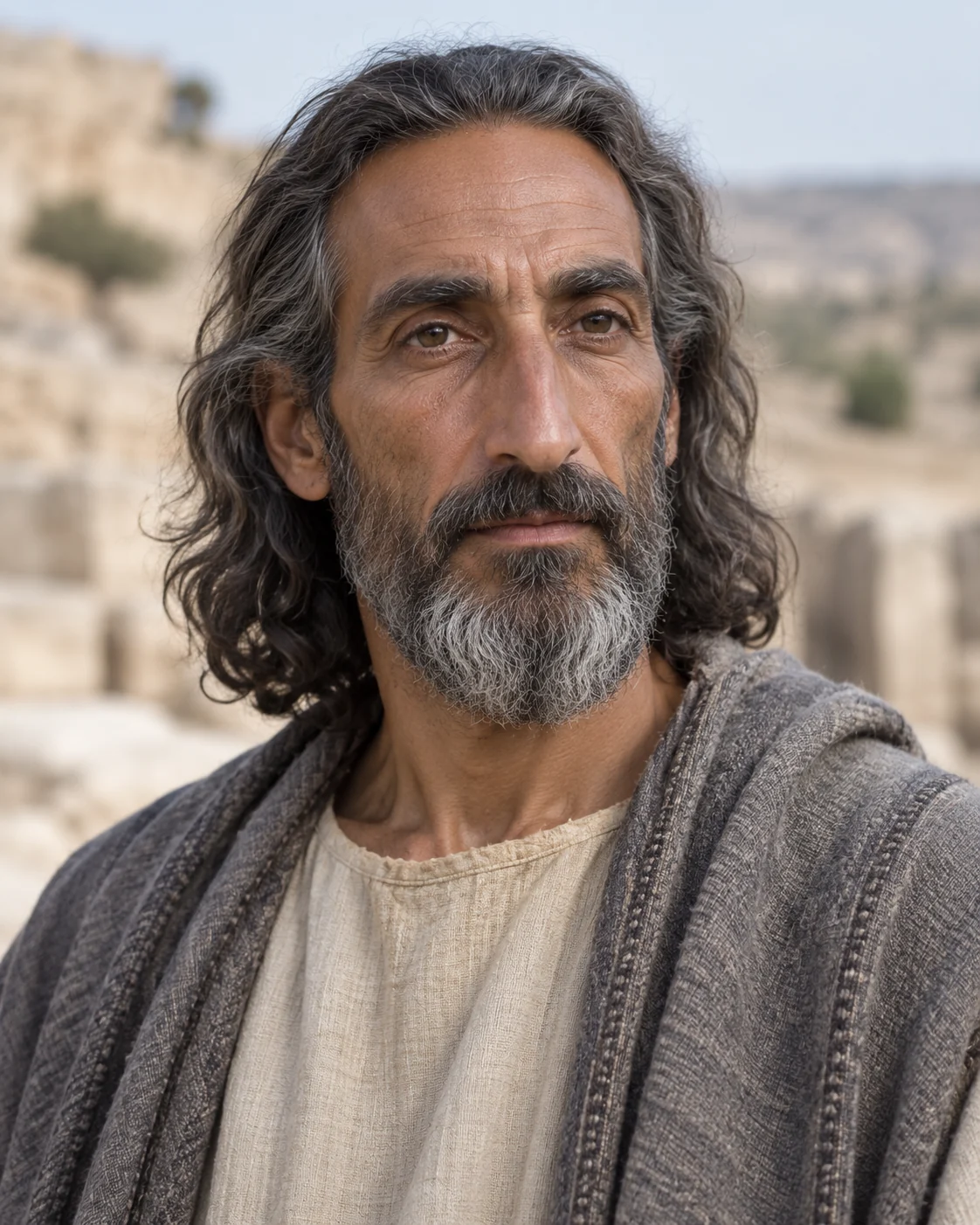 Photorealistic artistic reconstruction of Balaam (son of Beor); exact appearance and garment details are uncertain.