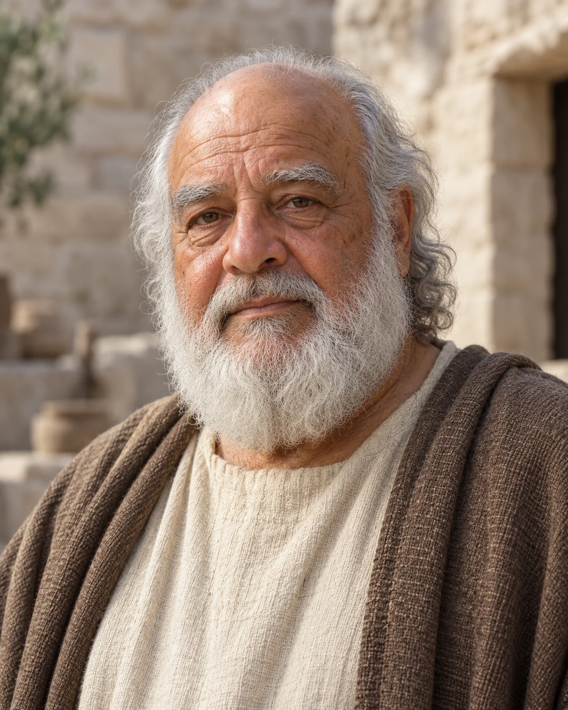 Photorealistic artistic reconstruction of Eli; exact appearance and garment details are uncertain.