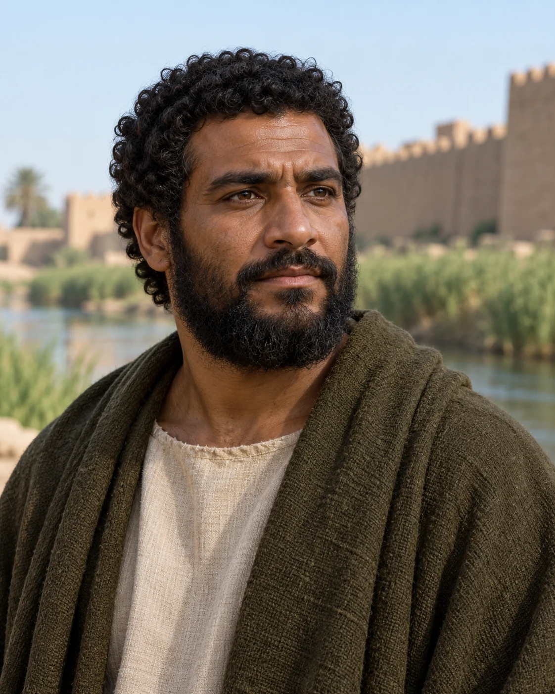 Photorealistic artistic reconstruction of Ezekiel; appearance and clothing details are uncertain.