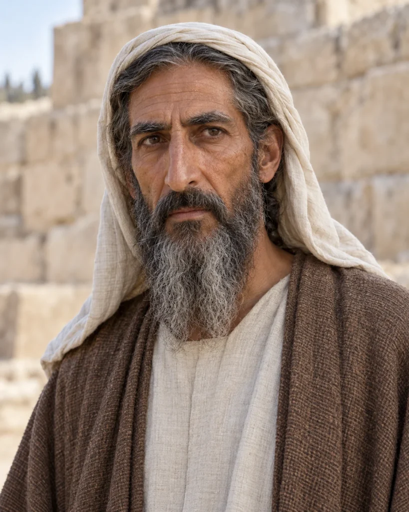 Photorealistic artistic reconstruction of Ezra; face and clothing details are uncertain.