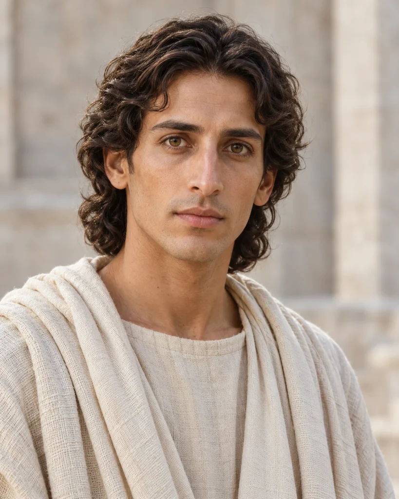 Symbolic artistic human-form visualization of Gabriel (angel); no verified appearance is claimed.