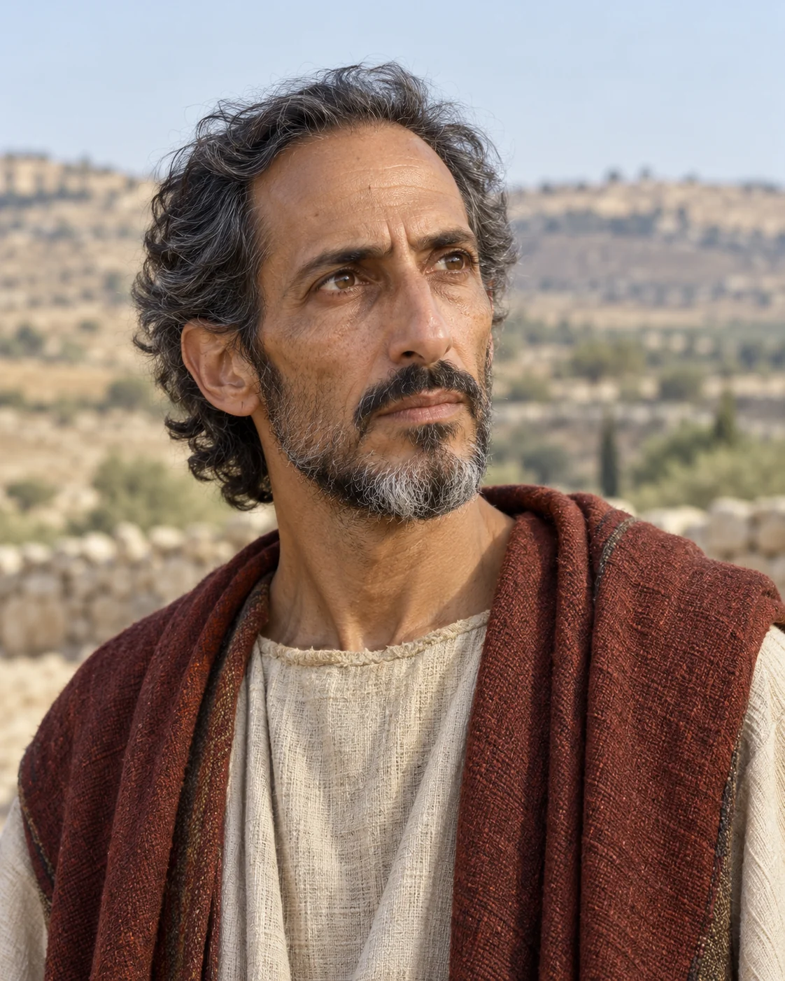 Photorealistic artistic reconstruction of Habakkuk; appearance and clothing details are uncertain.
