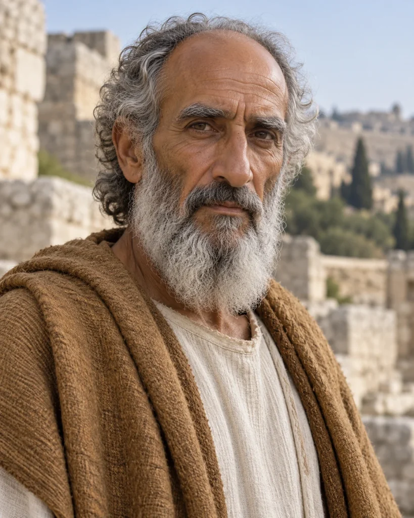 Photorealistic artistic reconstruction of Haggai; appearance and clothing details are uncertain.