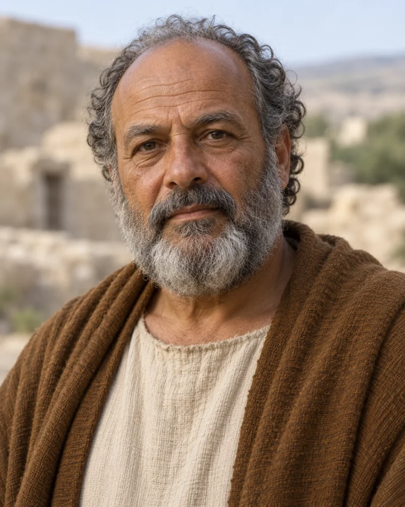 Photorealistic artistic reconstruction of Ibzan; exact appearance and garment details are uncertain.