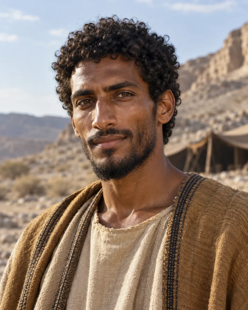 Photorealistic artistic reconstruction of Ishmael in historically informed clothing appropriate to the selected narrative setting.