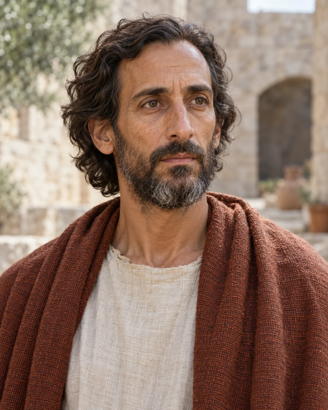 Photorealistic artistic reconstruction of Jeremiah; appearance and clothing details are uncertain.