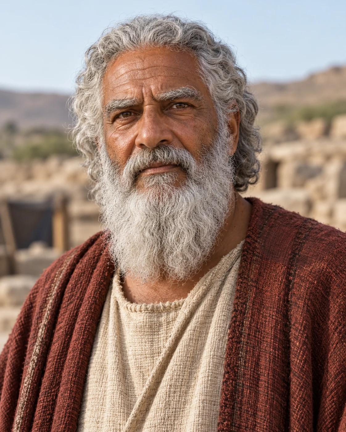 Photorealistic artistic reconstruction of Jethro; exact appearance and garment details are uncertain.