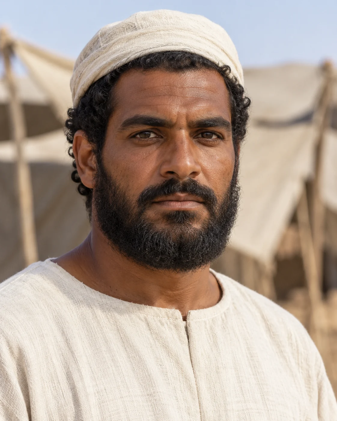 Photorealistic artistic reconstruction of Nadab (son of Aaron); exact appearance and garment details are uncertain.