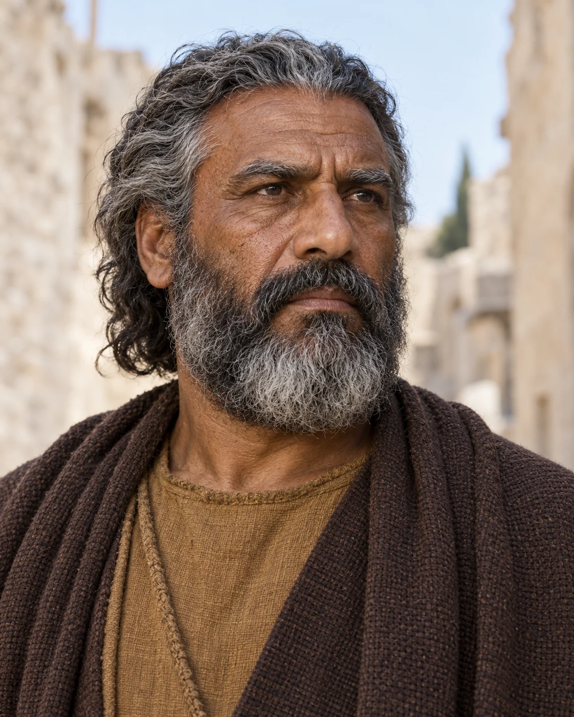 Photorealistic artistic reconstruction of Nahum; appearance and clothing details are uncertain.