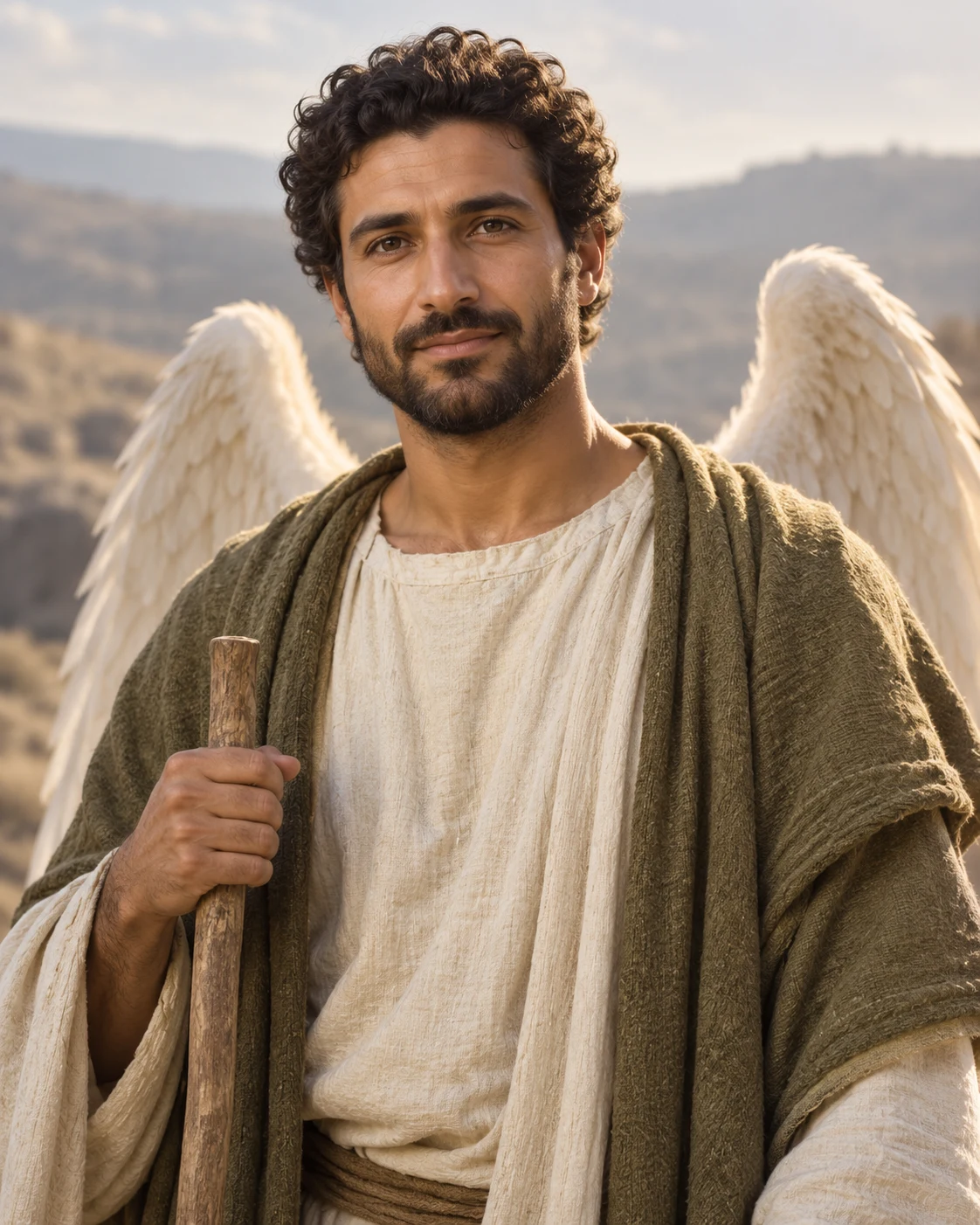 AI-generated artistic interpretation of Raphael the archangel; appearance unknown.